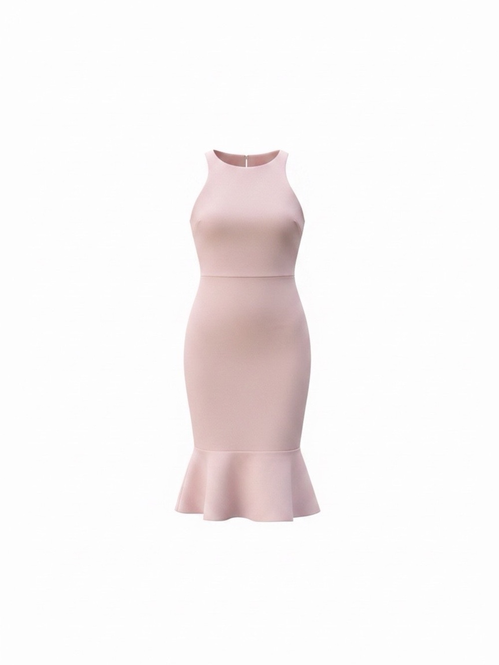 H&M Soft Pink Sleeveless Mermaid Midi Dress